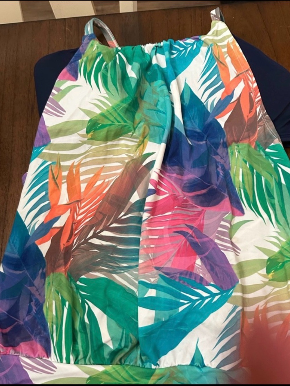 Lane Bryant Tropical Print Tankini Top and Swim Skirt
